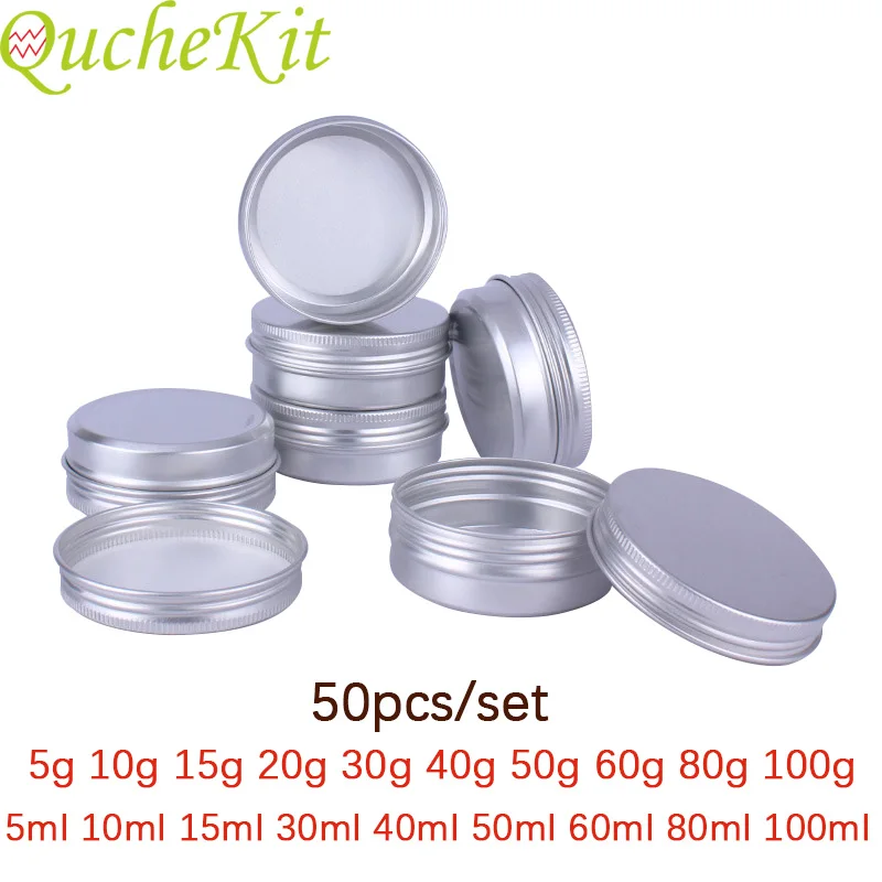 5g 10ml 20g 40ml 80ml Pequeño Vacío Redondo De Aluminio, Metal, Contenedor, Tuche, Tarro, Bote, Bot De Bálsamo Con Tapa De Ajuste De Ventana De Vista Transparente - AliExprs 66