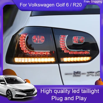 

Car Style For Golf 6 Taillights 2008 2009 2010 2012 2013 Led Taillight for R20 for MK6 Rear Light Plug and Play Design back lamp