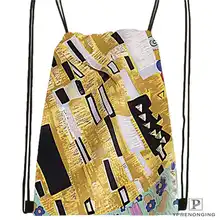 Custom gustav_klimt_ походная сумка на шнурке милый рюкзак для детей(черная спинка) 31x40 см#2018612-01-(5