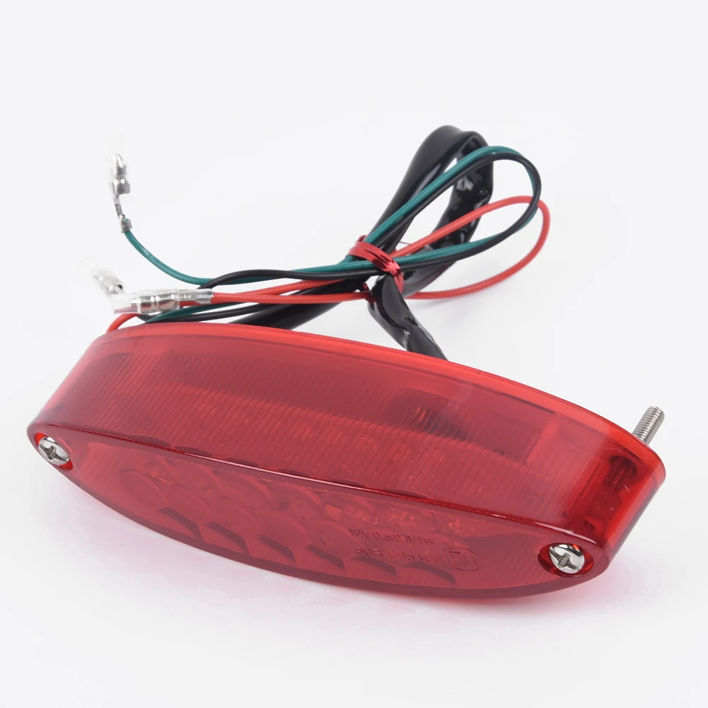 

Motorbike Scooter ATV Brake Stop License LED Tail Light Taillight 12V Universal Red Motorcycle Signal Lamp
