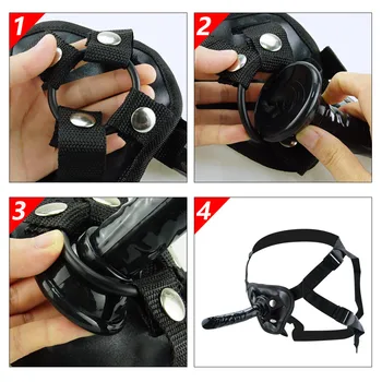 Jelly Dildo 6 sizes Penis Adjustable Strapon Dildo Realistic Sex Toys For Lesbian Women Couples Suction Cup Dildo Pants 6