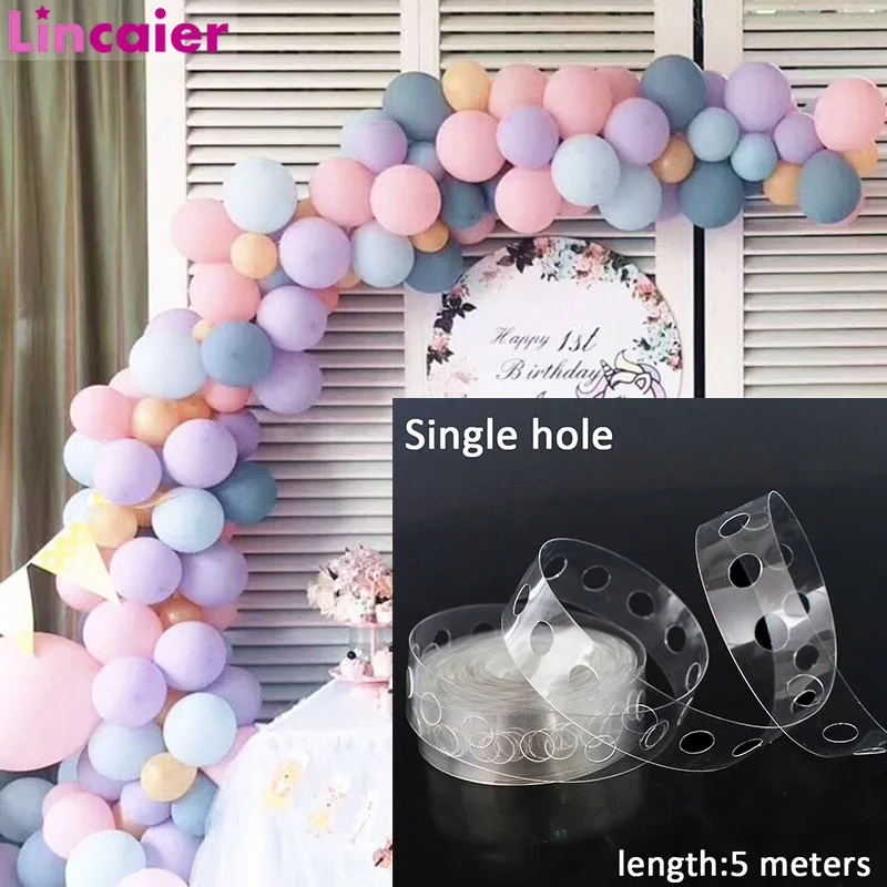 

5M Balloons Accessories Ballon Chain Wedding Birthday Balloons Backdrop Decor Babyshower Party Balloon Chain Arch Decor