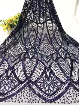 

Beautiful green sequin embroidery French tulle Nigeria lace fabric African lace designer DIY party evening dress ladies skirt