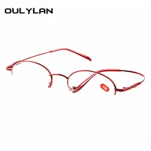 Oulylan, металлическая полуоправа, очки для близорукости, женские, мужские, ультралегкие, близорукие, Sutdent, очки для близоруких-1,0-4,0