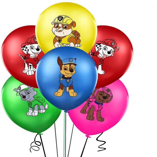 Cartoni animati 10 pezzi Paw patrol Latex balloon set Baby birthday party  palloncino in lattice da 12 pollici palloncini per decorazioni per feste  per bambini - AliExpress