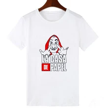 Showtly La Casa De Papel футболка для мужчин и женщин унисекс топы дизайн деньги Heist футболки ТВ серии короткий рукав дом Papel рубашки