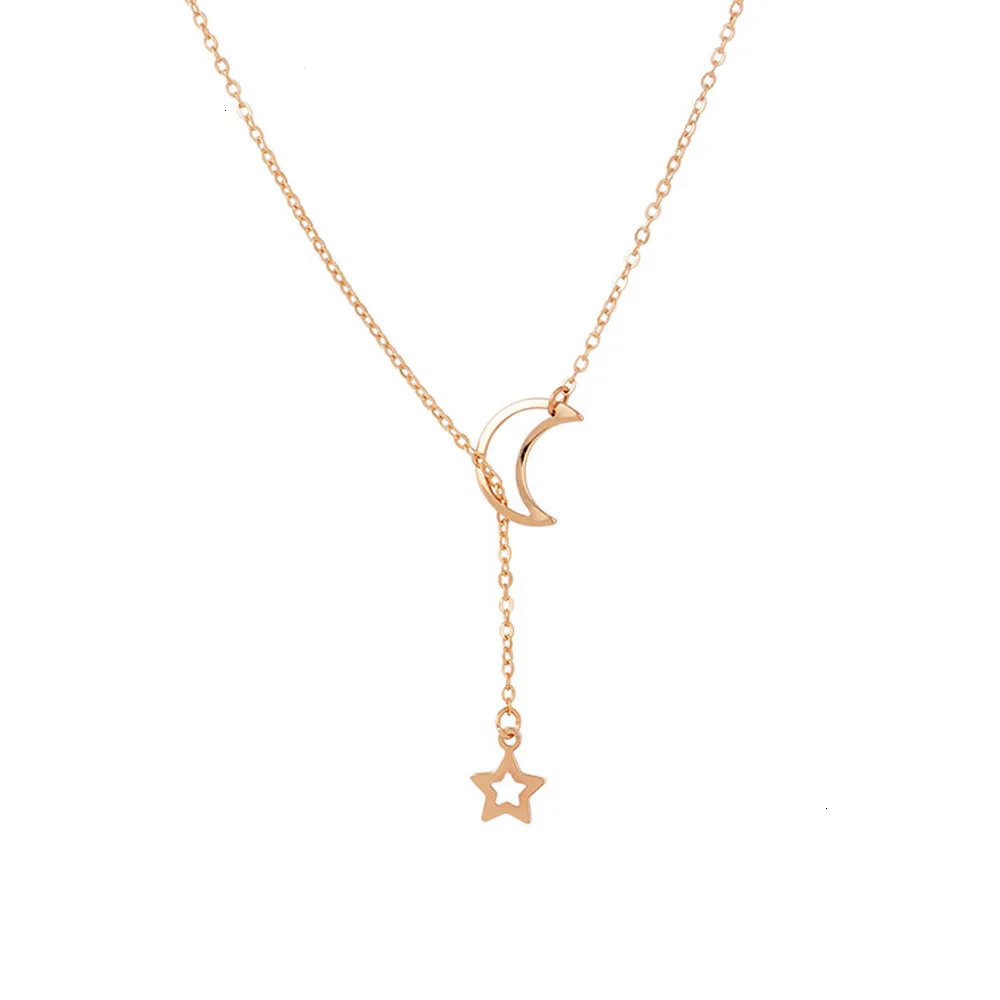 Hosewye, милое романтическое ожерелье-чокер с Лунной звездой для женщин, золотое, серебряное ожерелье-цепочка, ожерелье, модное ювелирное изделие