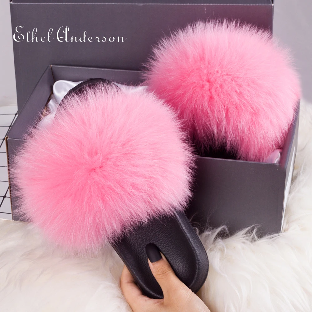 hot pink fuzzy slippers