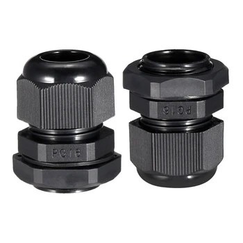 

uxcell 25 Pcs PG16 Cable Gland Waterproof Plastic Joint Adjustable Locknut Black for 10mm-13mm Diameter Cable Wire
