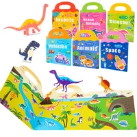 Kids Scene Magnetic Puzzles Montessori Busy Book Open-ended Education Toys Car Animal Shape Matching Game Quiet Book Jigsaw Toys 1