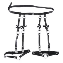 Best Selling Womens Sexy suspenders Elastic Goth Adjustable Leg Garter Belt Leg Decoration Harness Pantie Lingerie Steampunk