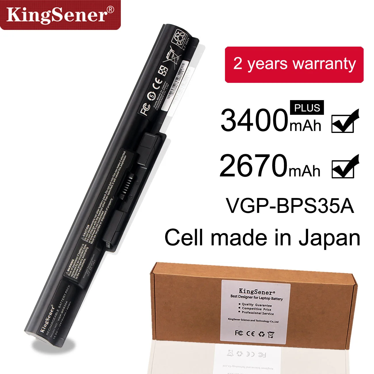 Vente KingSener Cellule Japonaise VGP BPS35A Batterie Pour SONY Vaio Fit 14E 15E SVF1521A2E SVF15217SC SVF14215SC SVF15218SC BPS35 BPS35A