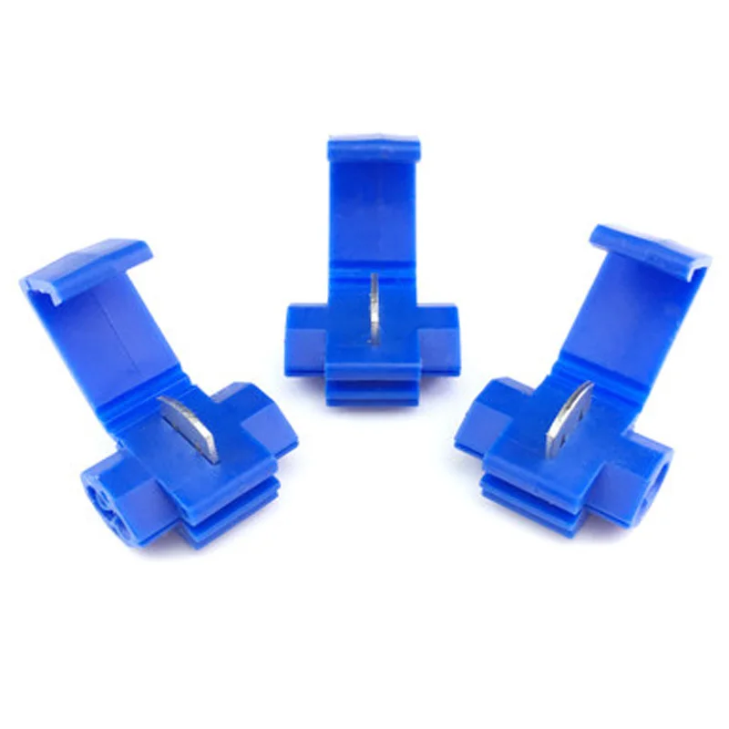 

Wholesale 50pcs Blue Red Yellow 10A Stripping Wire Connector Non Destructive Tap Quick Terminal Soft Line Clip buckle
