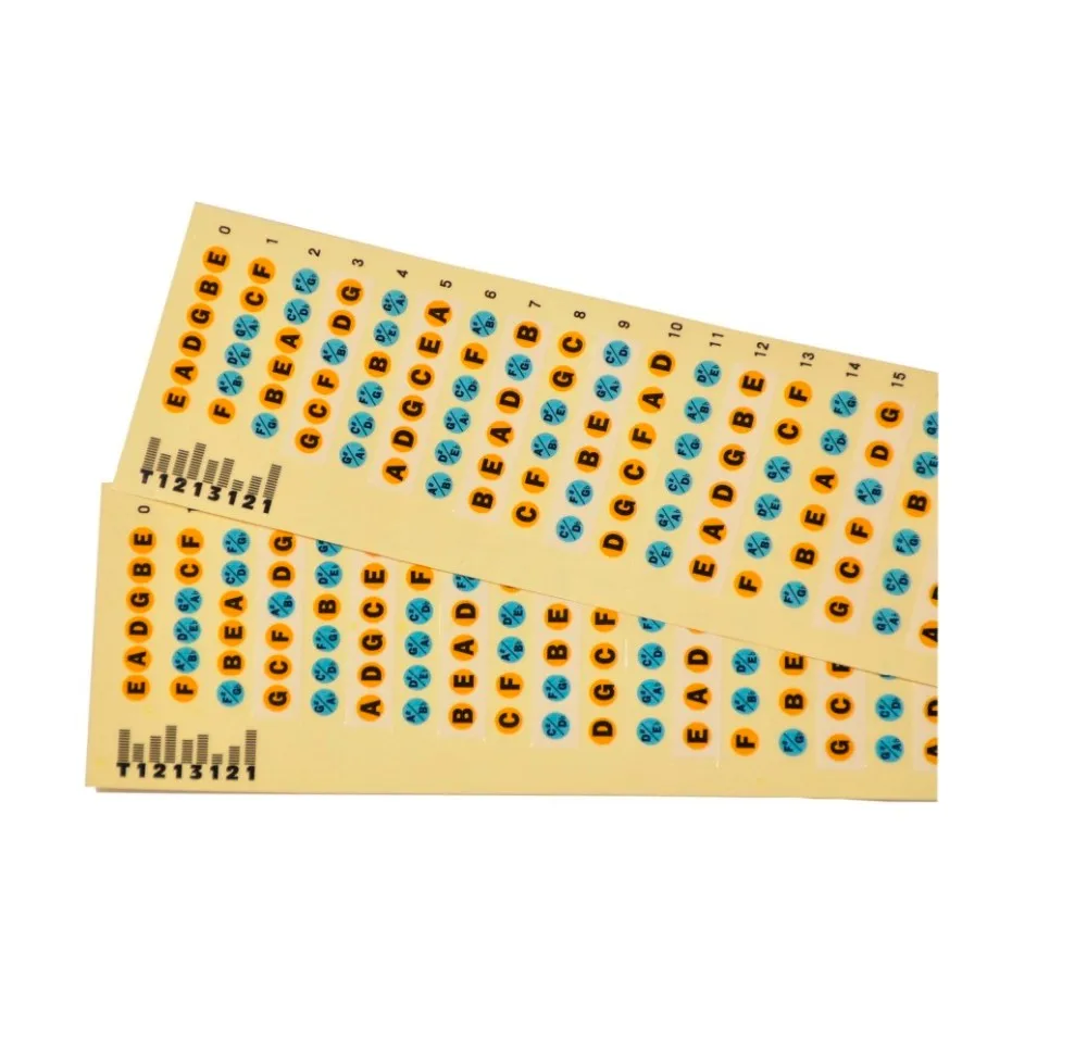 Acoustic Electric Guitar Neck Fretboard Fingerboard Note Scale Label Sticker Fret color for Guitar Beginner Learning Practice (2)