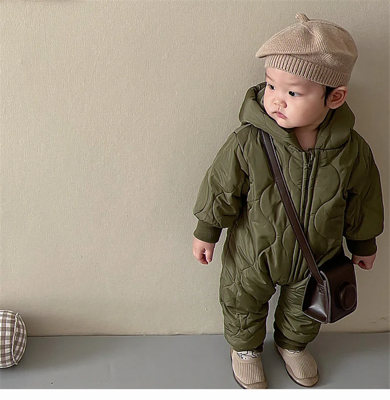 Bebes 0-3 Meses Mono De Invierno Para Bebé Polar Con Capucha (0