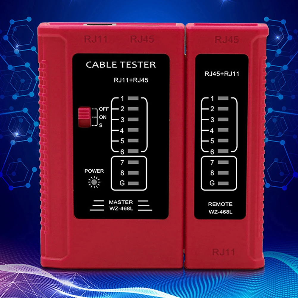 

Network Cable Tester Professional RJ45 Cable lan Tester RJ45 RJ11 RJ12 CAT5 CAT6 UTP LAN Cable Tester Networking Tools New