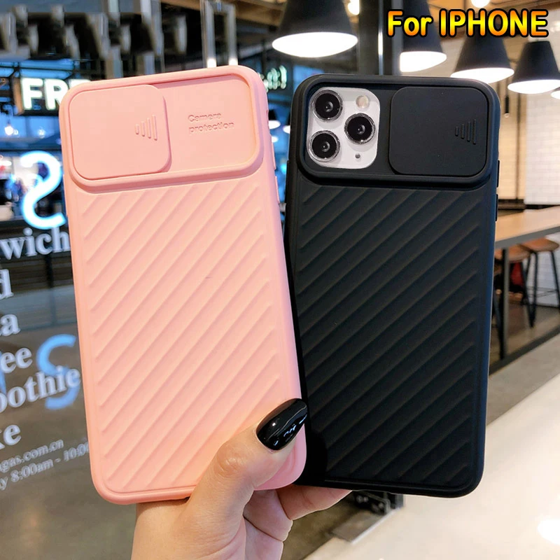 Защитный чехол для iPhone 11 телефона с камерой Pro XS Max XR X 6 6S 7 8 Plus матовый силиконовые