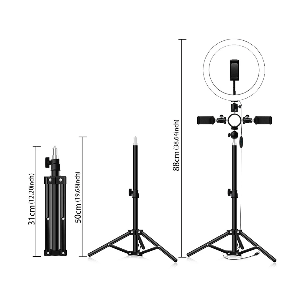 16/20/26 см Диаметр кольцо Красота заполнить светильник студийный фон для фото заполнить кольцо светильник со штативом Для женщин девушки макияж инструмент