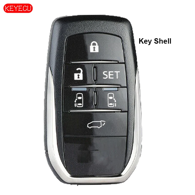 

KEYECU Smart Remote Key Shell Case Fob 6 Button for Toyota Vellfire Alphard Previa