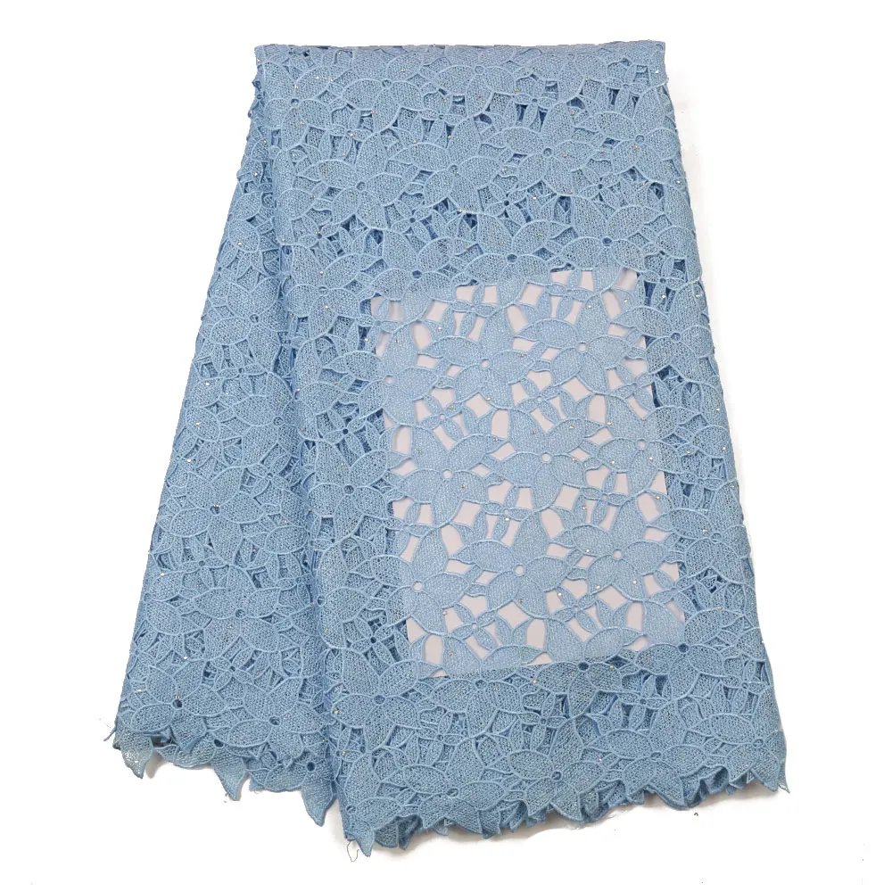 

Nigerian Cord Lace Fabrics French Guipure Lace Fabric Embroidered African Lace Fabric 2020 High Quality Lace For Party YA3347B-4