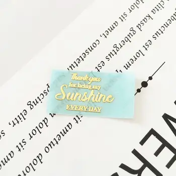 

Gold Foil Metallic Greeting Words Stickers Decals Mobile Phone Laptop Decoration Epoxy Jewelry Making 8 Sheets