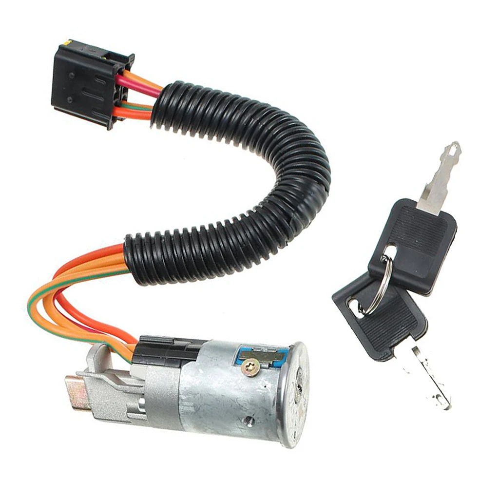 Ignition Key Switch Lock Cylinder with 2 Keys For    Clio Megane Scenic