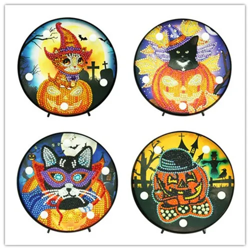 

5D diamond painting DIY modeling lamp night light Halloween new handmade point drill LED Diamond Painting Light