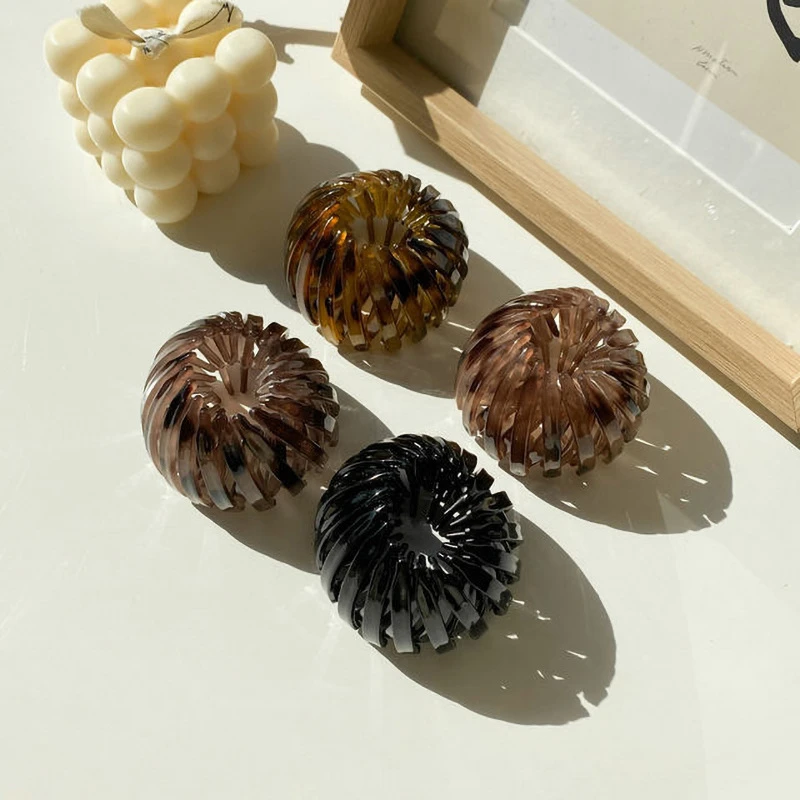 Fashion Bird Nest Ball Head Hairpins Horsetail Buckle Hair Clip Female Plastic Resin Ponytail Holder Hair Claw Hair Accessories goody hair clips