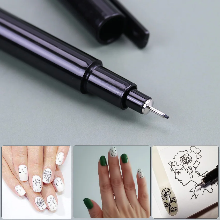 Liquidación 1PC uñas arte Graffiti pluma de escultura pintura dibujo de manicura bricolaje puntear uñas arte Dibujo de uñas herramienta neQKM6xB8A0