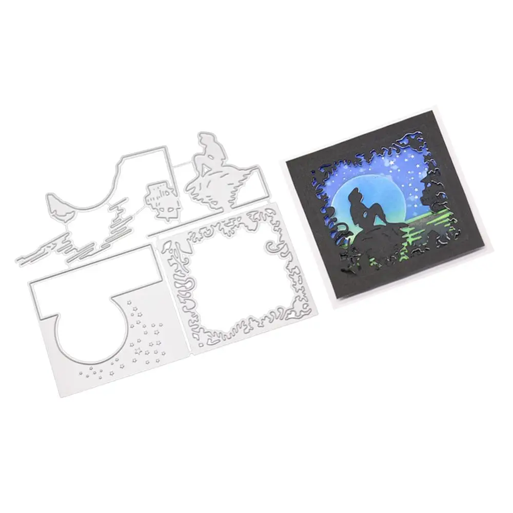 

Mermaid Scrapbooking Set Metal Cutting Dies Sea Frame Stamps And Dies For Card Making Embossing Star Element Stencils