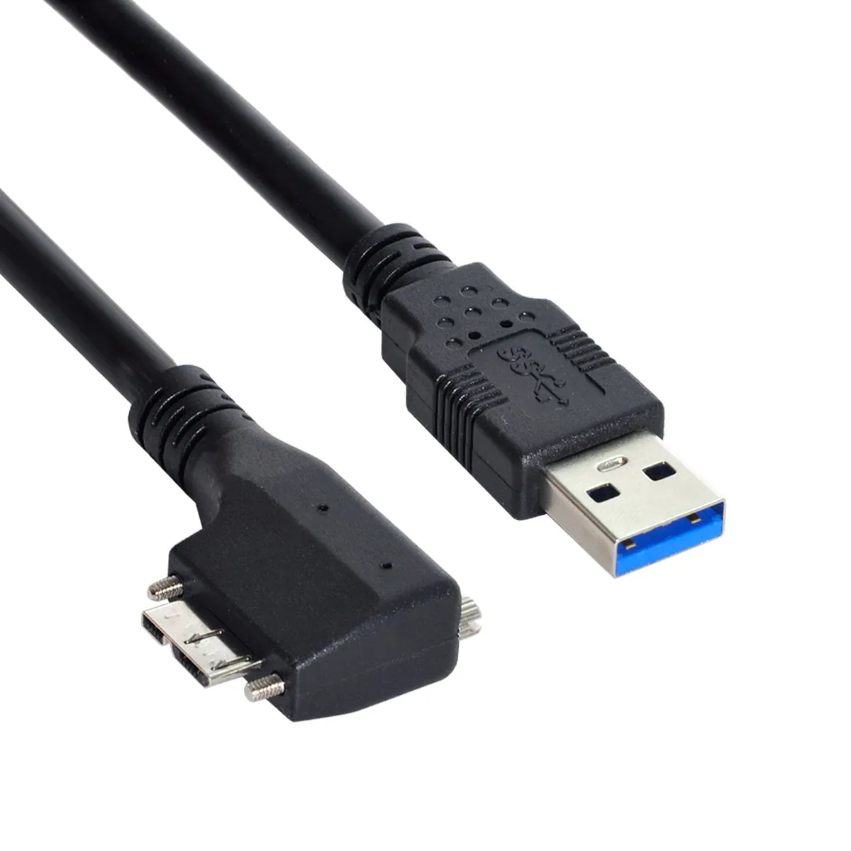 

CY Dual Screws 90 Degree Micro USB Mount to USB3.0 Data Cable for Industrial Camera