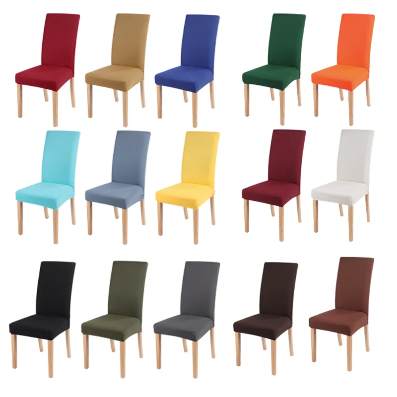 1/2 шт. однотонный Чехол для стула спандекс эластичный чехол кухни Свадьба Банкет