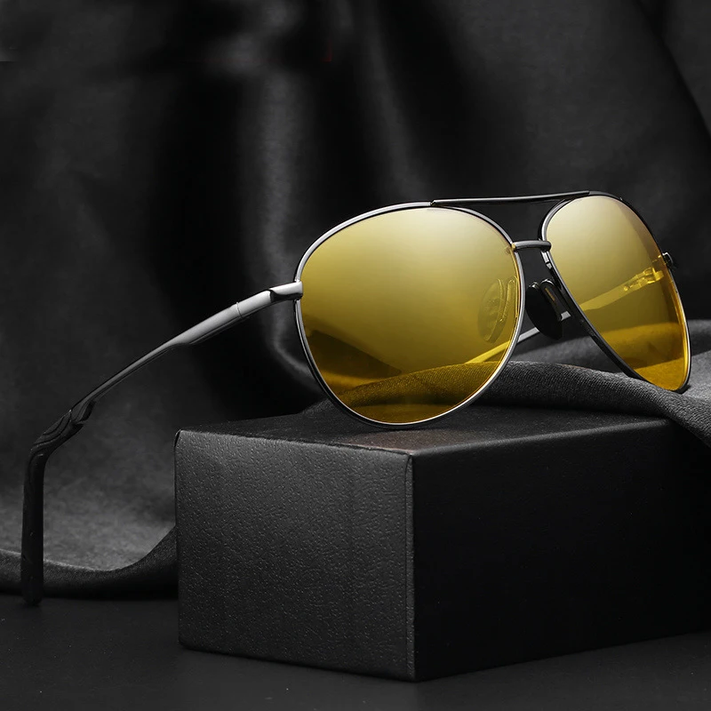 

Classic Men Women Driving Night Vision Polarized Sunglasses Men's Yellow Color Mirror Color Sunglasses men's Glasses UV400