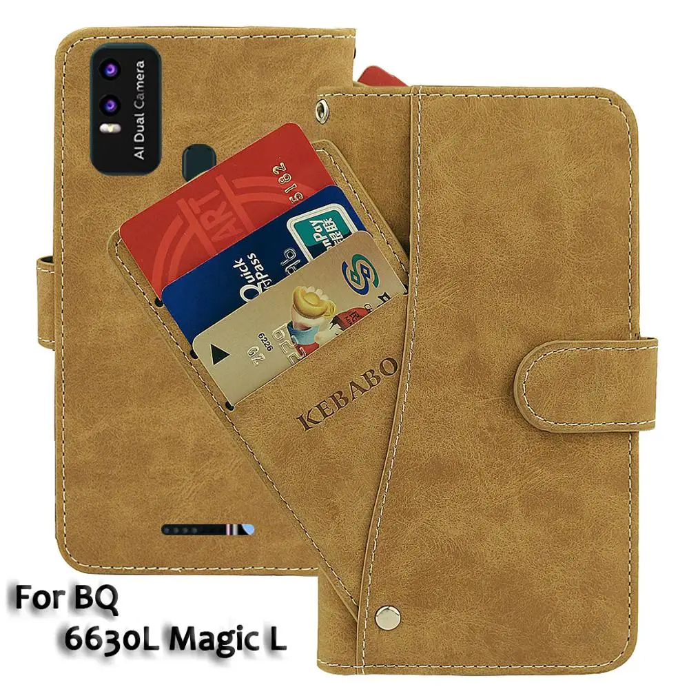 Винтажный кожаный кошелек BQ 6630L Magic L, чехол 6,53 дюйма, роскошный флип-чехол с отделениями для карт, Магнитный защитный чехол для телефона, сумки s