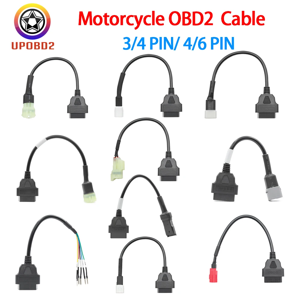 OBD2 Connector Motobike Cables Motorcycle OBD 2 Extension Cable For Harley 4/6Pin YAMAHA 3/4Pin /For HONDA K+CAN | Автомобили и