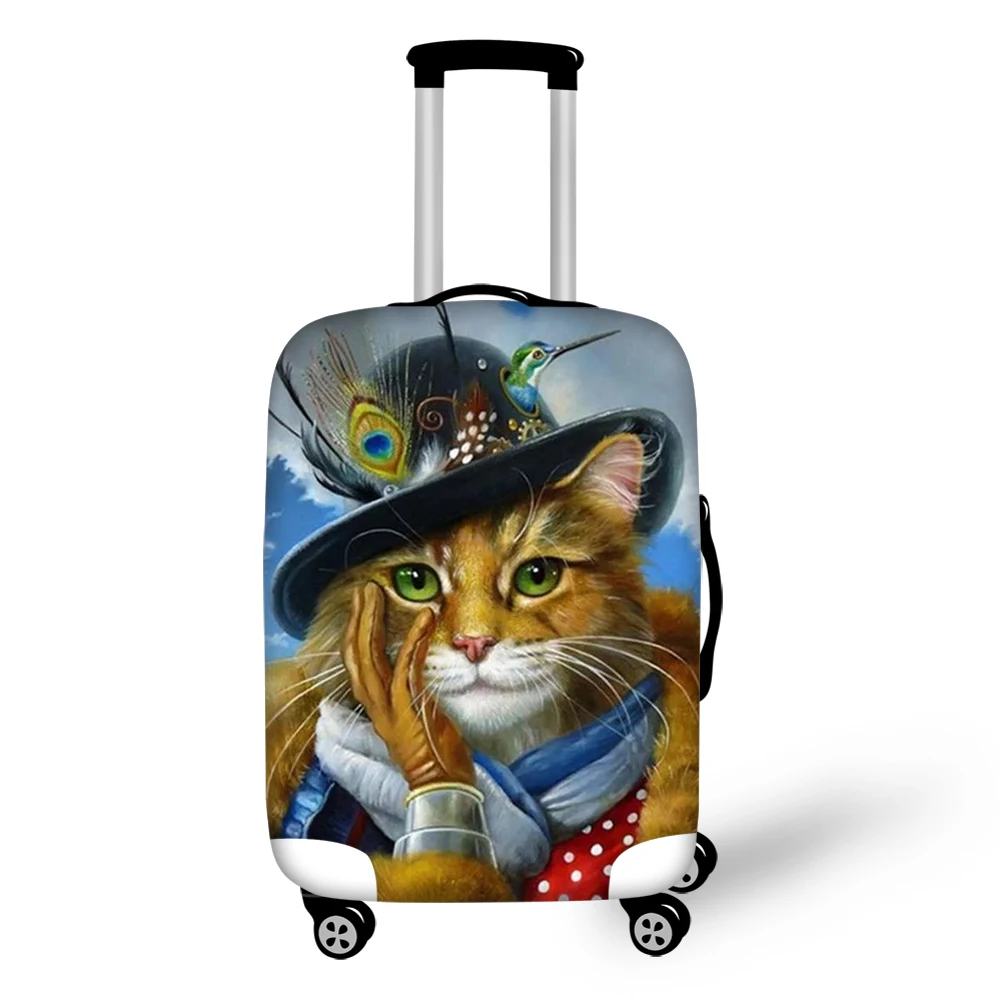 CDGX1616 Elastic Luggage Cover Gothic Cat Lady Dustproof Protective Cover For Travel Suitcase Dust Covers 18-32 inch Trolley Case - Цвет: CDGX1616