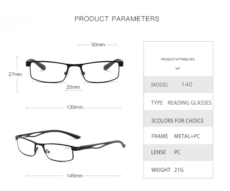 Costom очки для чтения для мужчин и женщин, полная оправа, очки для чтения, бизнес очки для пресбиопии+ 0,5+ 0,75+ 1,25+ 1,75+ 5,0+ 6,0