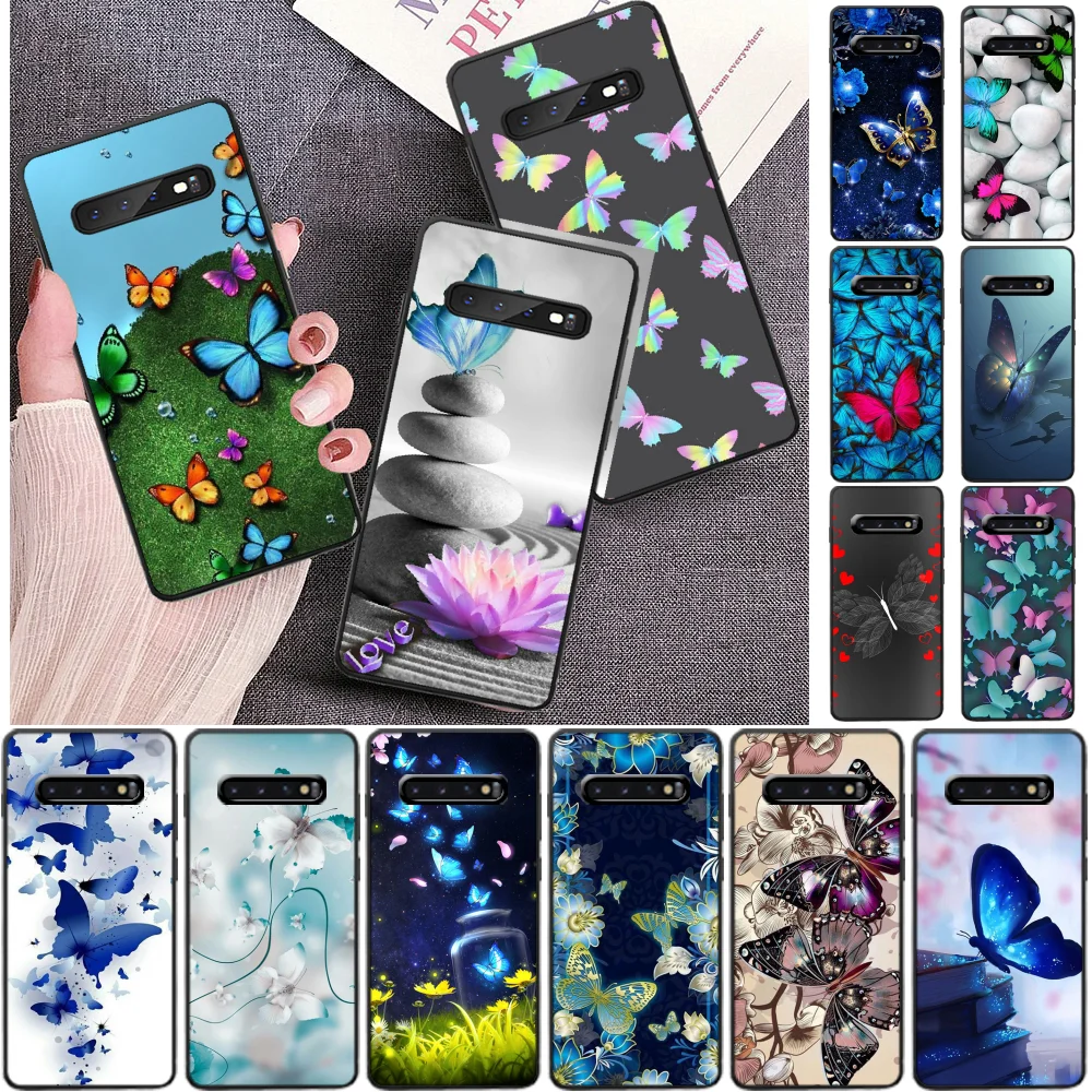 Чехол для телефона Reayou butterfly on white roses flower Samsung S9 plus S5 S6 edge S7 S8 S10 E plus|Чехлы-накладки| |