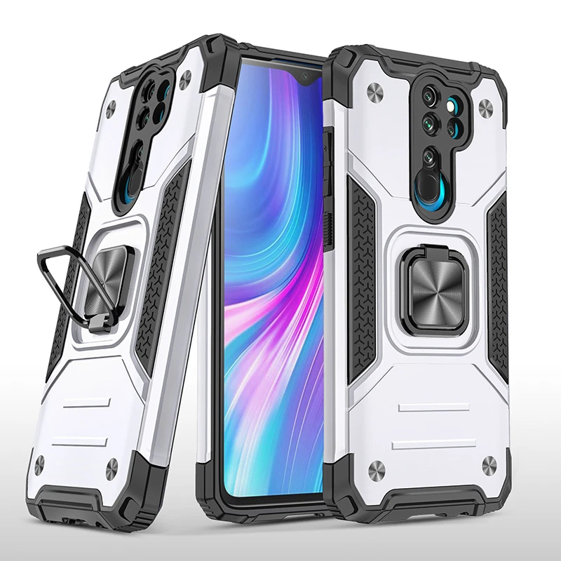 for Xiaomi Redmi Note 8 Pro Case Cover Armor Impact Shockproof Metal Holder Magnet Phone Case for on Xiaomi Redmi Note 8 Pro iphone pouch