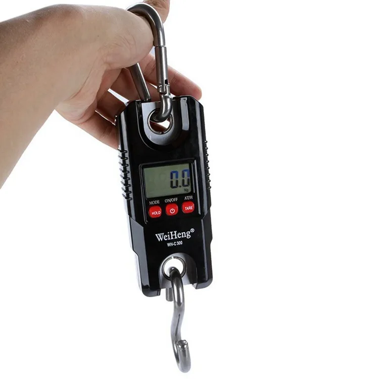 

WH-C300 Electronic Mini Scale Backlight LCD Hook High Accuracy precision Hanging Scale Meter Force Measuring Instrument