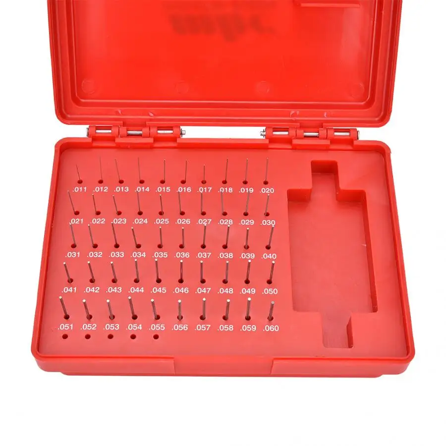 

Steel Plug Pin Gage Set Carpenter Tools 50Pcs M0- 0.0115-0.060 inch Steel Plug Pin Gage Set 0.0002 inch Precise Angle Gauge