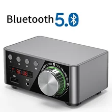 Mini áudio de alta fidelidade bluetooth 5.0 classe potência d amplificador tpa3116 digital amp 50w * 2 áudio em casa carro marinho usb/aux em