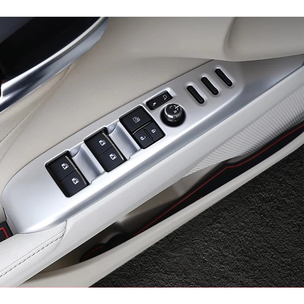 

Auto Window Switch Control Cover For Toyota Camry 70 XV70 MK8 2018 2019 Car Stickers Door Interior Control Panel Accessories