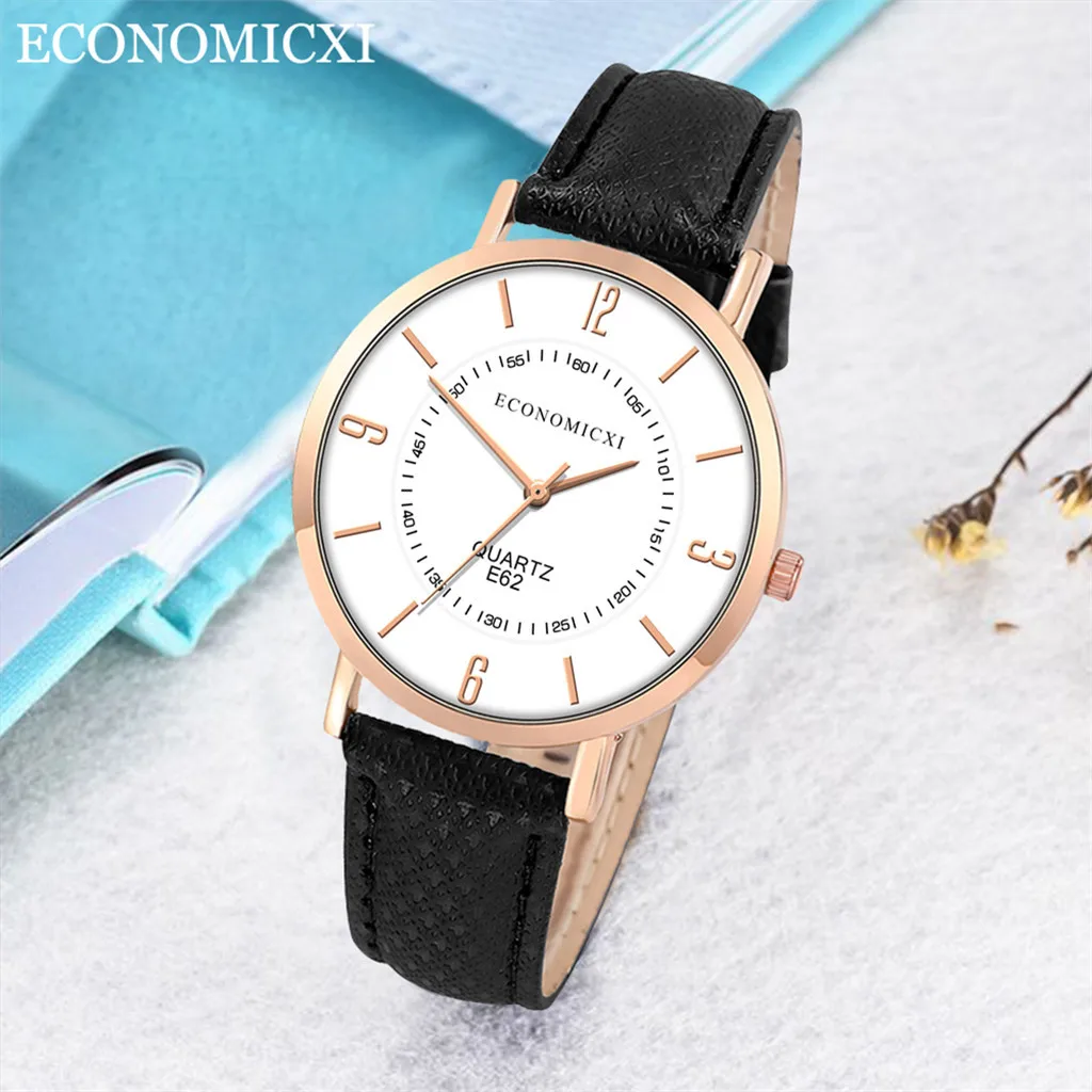 Reloj mujer модные часы для женщин женские часы с кожаным ремешком Кварцевые аналоговые круглые наручные часы женские часы