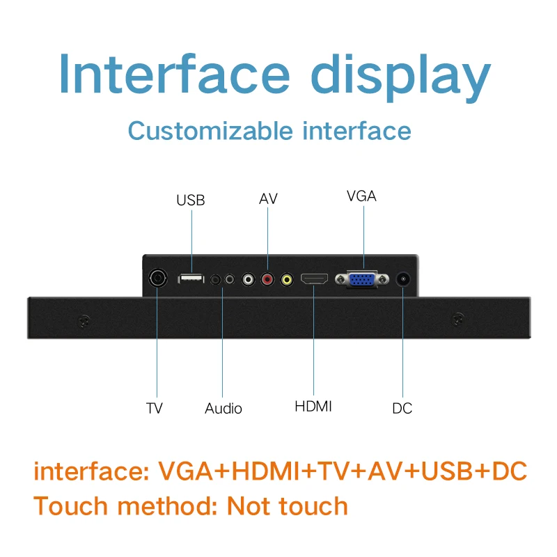 17 ''/дюймовый монитор, промышленный дисплей, настольный экран 1280*1024 VGA/HDMI/AV/tv/USB,, не сенсорный экран - Цвет: VGA HDMI TV AV USB