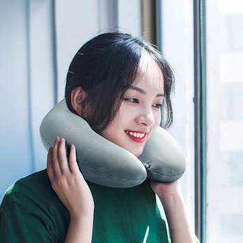 

Summer Cooling Memory Foam Pillow Neck U-Shape Pillows For Airplane Neck Support Cervical Relief For Travel Car Home Accessories