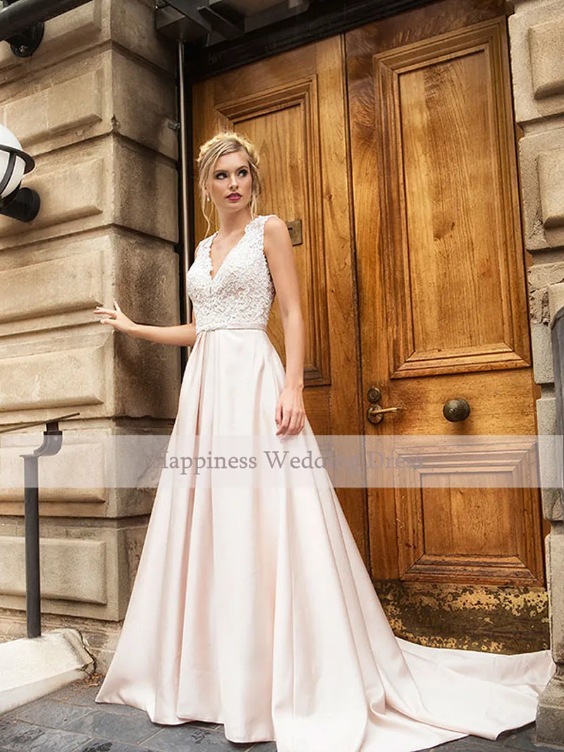 dove satin wedding dress