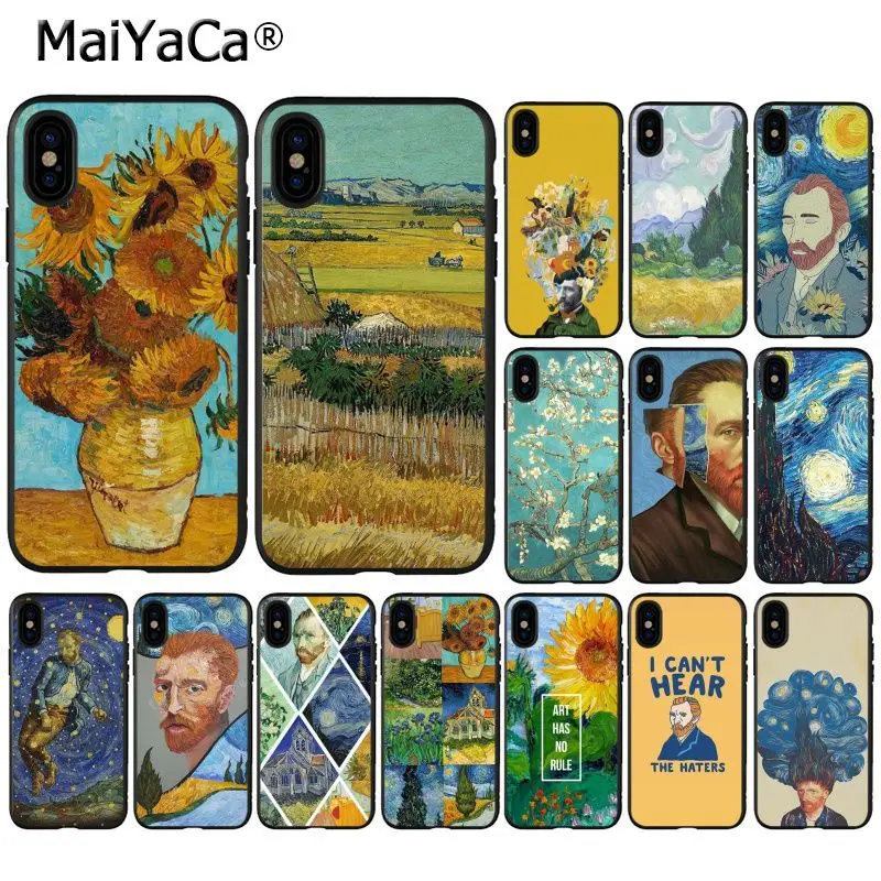 Чехол для телефона MaiYaCa Van Gogh с масляной росписью DIY iPhone 11 pro XS MAX 8 7 6 6S Plus X 5 5S SE XR |