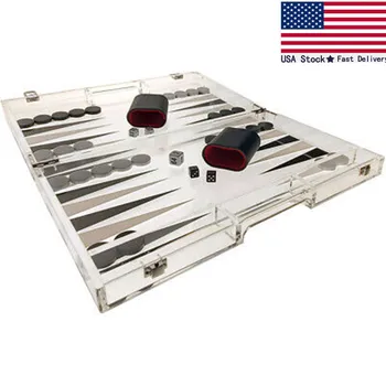 

NEW! DELUXE ACRYLIC BACKGAMMON SET - LUXE CRYSTAL BOARD GAME by OnDisplay