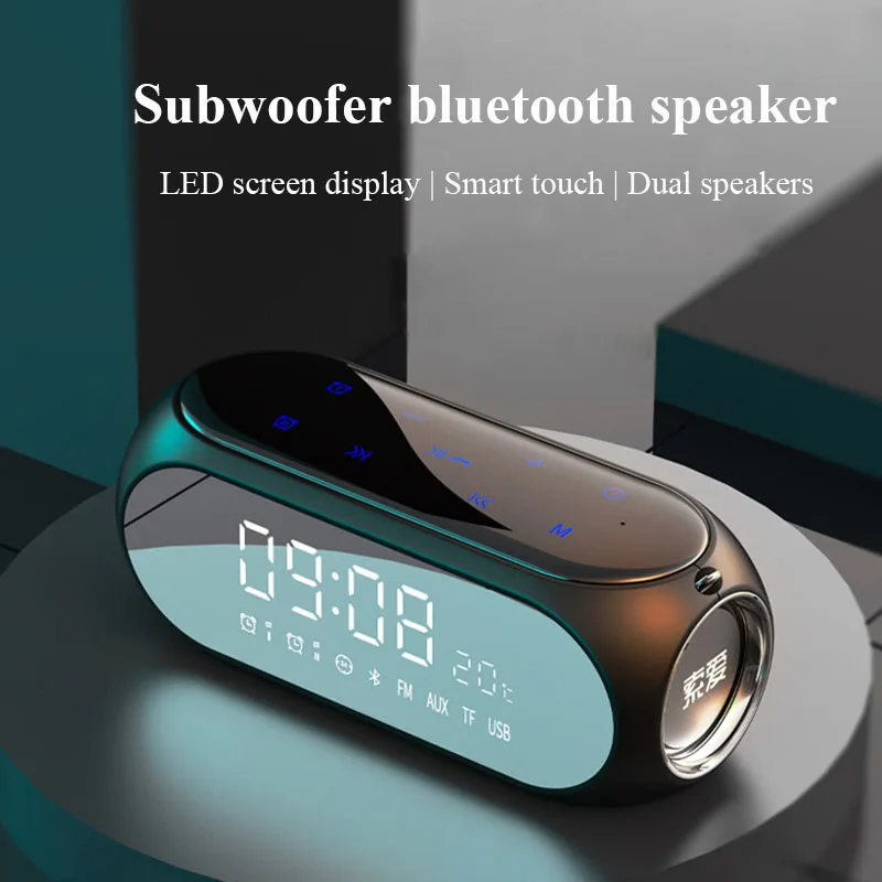LED display Portable Speakers Bluetooth Column Wireless Outdoor subwoofer Smart touch Double diaphragm music soundbar for home